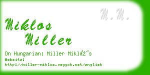 miklos miller business card